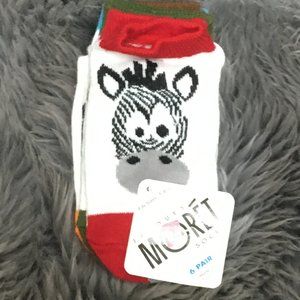 Jacques Moret Socks | Kid's Ankle Socks | 6 Pack | Multicolour | Size 5-6.5